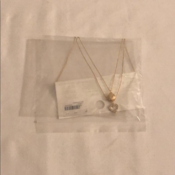 New Heart Charm Necklace Set Gold - Picture 7 of 13